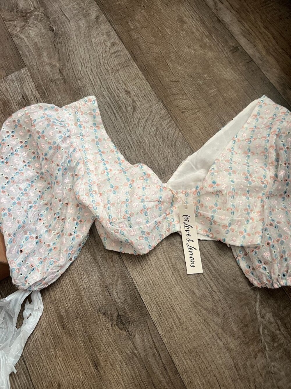 NWT For Love & Lemons Denise Crop Top size small